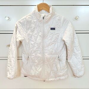 Patagonia Kids White Quilted Puffer Jacket